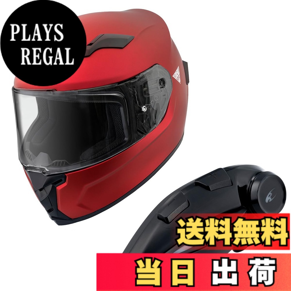 【貨物輸送無料】コミネ(KOMINE) 自動二輪車用 フルフェイスヘルメット 色：Mat Metal Red、大きさ：L