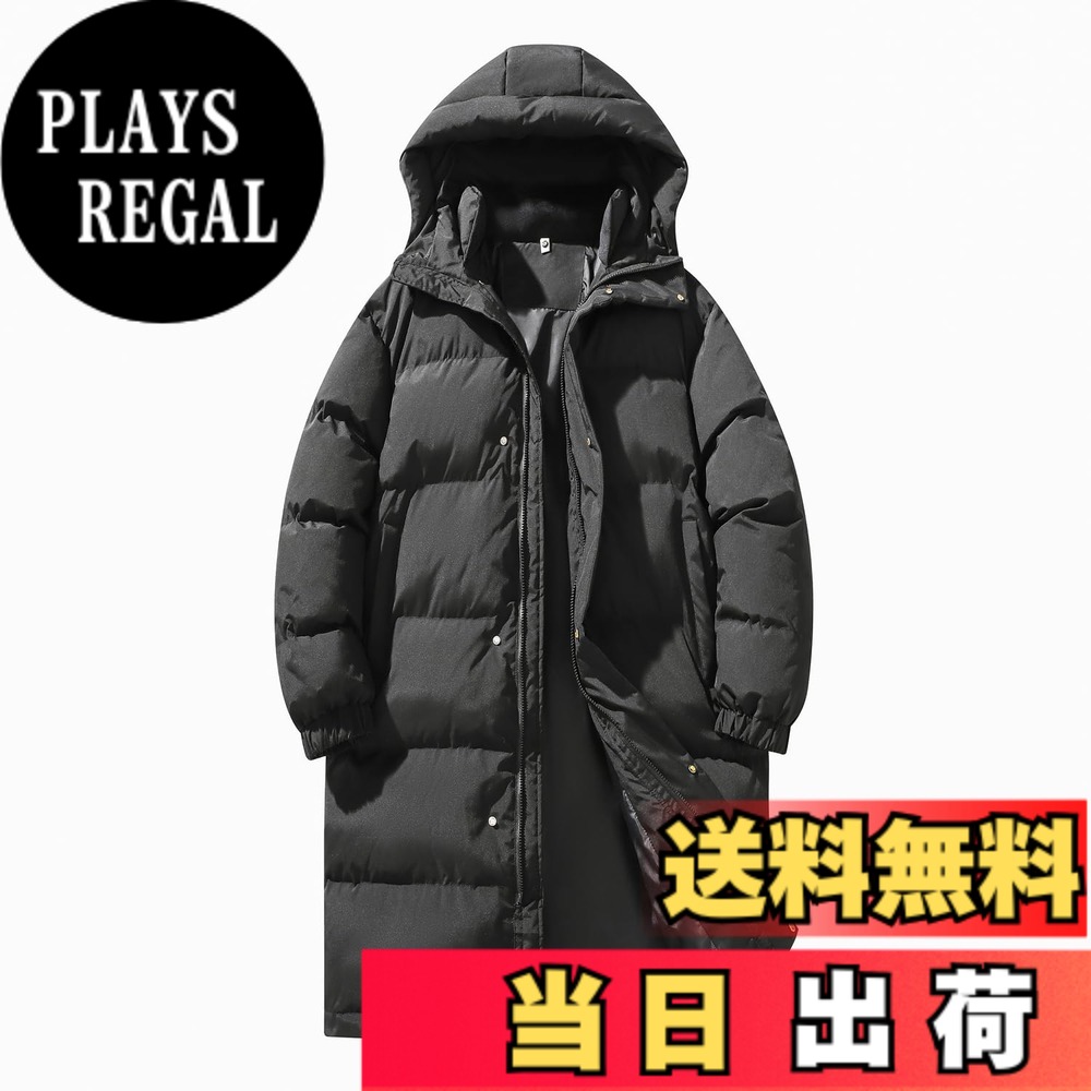 【貨物輸送無料】[Candy Kiosk] メンズ 冬服 厚地の外套ロング 中綿 朦々たる 男女兼用 アウトドア 上衣 おおきい大きさ 厚地の外套 生あたたかい 無地 防寒 防風 ゆったり 心地好い 上衣 落ち込む上衣 色：1-1うす暗い薄墨色、大きさ：S