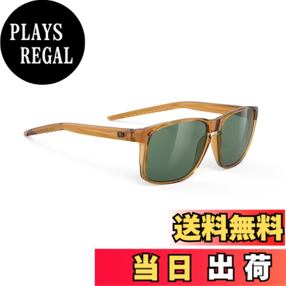 【貨物輸送無料】[RUDYPROJECT] 黒眼鏡 OVERLAP 重なり クリスタルバタースコッチグロスフレーム 緑であること水晶体 SP770183-0000 58粍 色：クリスタルバタースコッチグロスフレーム 緑であること水晶体 SP770183-0000、大きさ：58粍