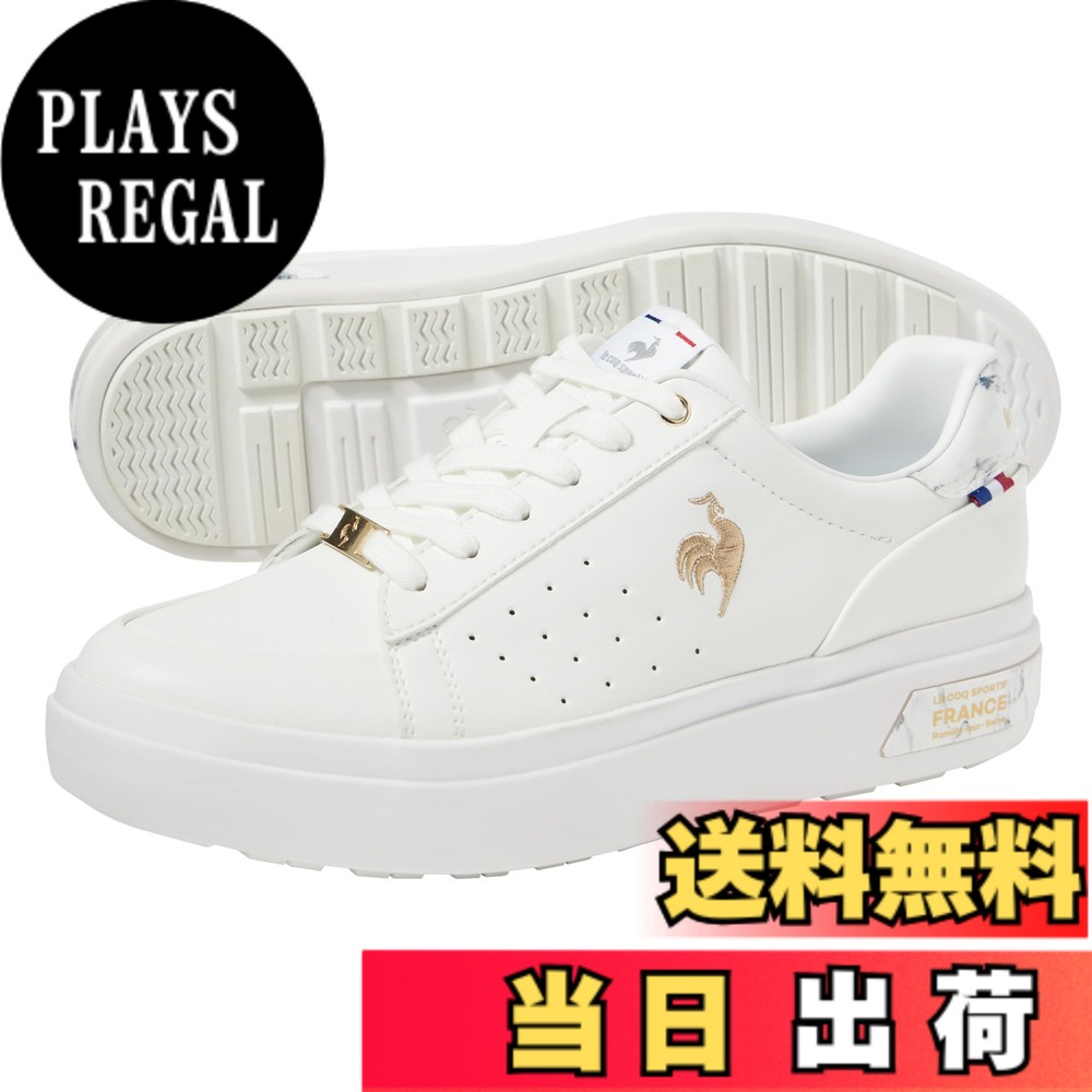 【送料無料】le coq sportif(ルコックスポルティフ) レディース LA セ-ヴル PF 厚底 消臭 防水 晴雨兼用 雨 グリップ 水はけスニーカー 色:WHGD(LU5FRS76LZ)、サイズ:24.0 cm|PLAYS REGAL