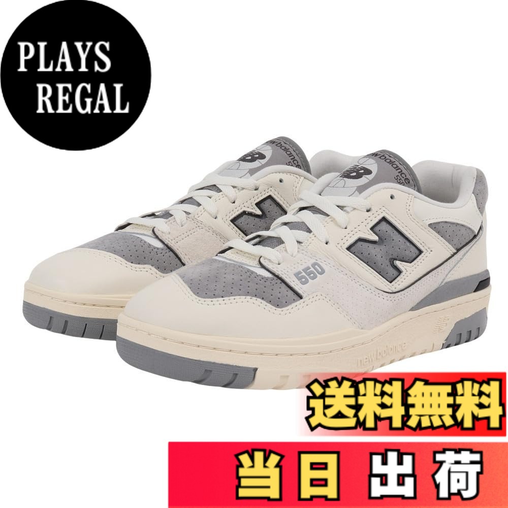【送料無料】ニューバランス（new balance） スニーカー スポーツシューズ 550 BB550LEM D 色：ホワイト/グレー、サイズ：２４．０｜PLAYS REGAL