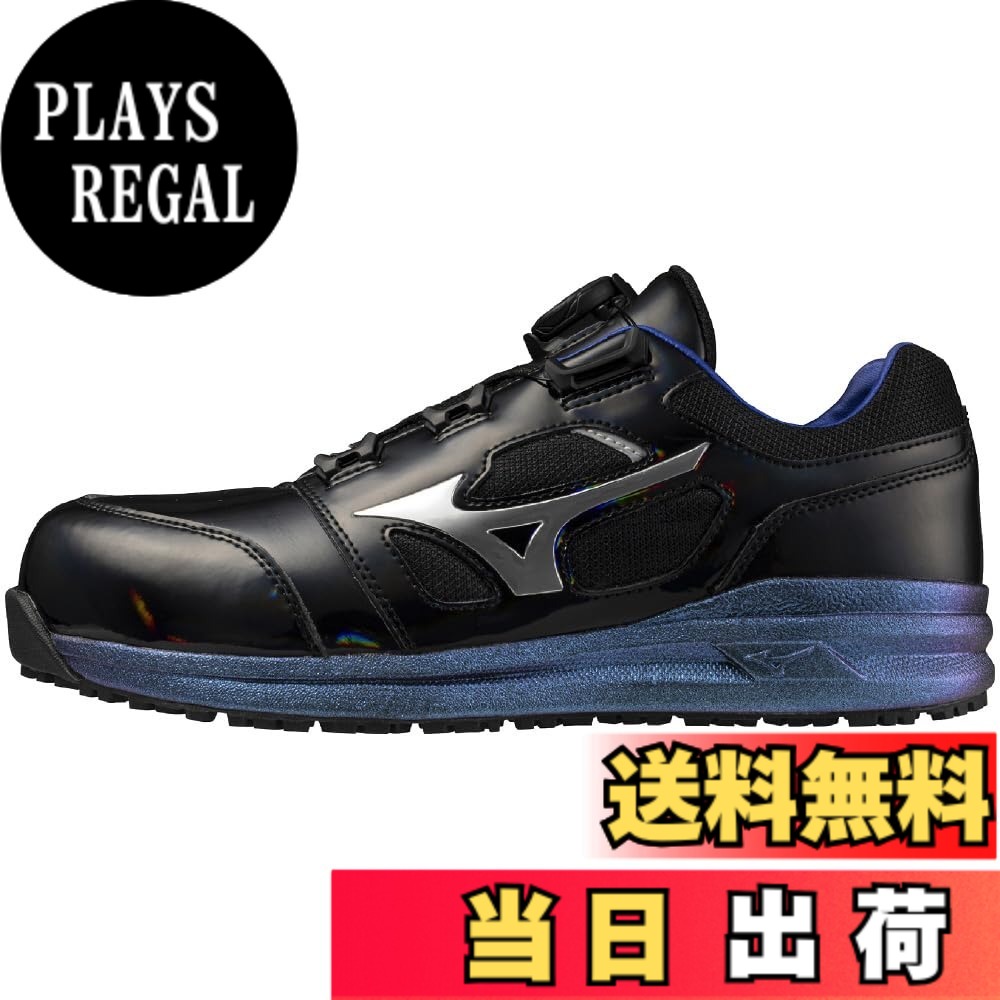 【送料無料】MIZUNO(ミズノ) メンズ 安全靴 オールマイティ LS252L BOAワークシューズ 色：ホログラムブラックxシルバーxブルー、サイズ：29.0 cm 3E｜PLAYS REGAL