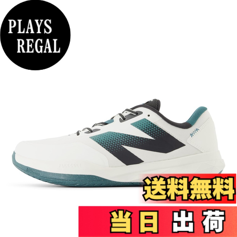 【送料無料】new balance(ニューバランス) メンズ 796 v4 MCH796 オールコート ハードコート 部活テニスシューズ 色：N4(SEA SALT/GREEN)、サイズ：27.5 cm 2E｜PLAYS REGAL 10,059円