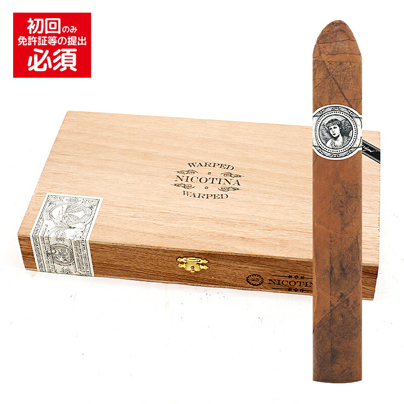【プレミアムシガー】【箱買い】【２５本入り】<BR>　ワープト　ニコティーナ<BR>　≪52RG／140mm≫　[ロブスト系]　（強さ：●●●●〇）