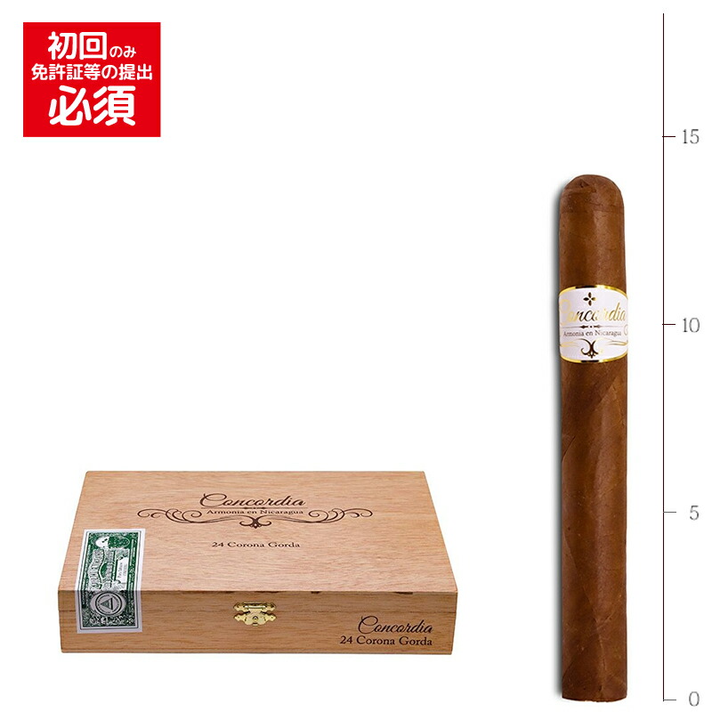 【プレミアムシガー】【箱買い】【２４本入り】<BR>　コンコルディア　コロナゴルダ<BR>　≪46RG／143mm≫　[コロナサイズ系]　（強さ：●●●〇〇）〔キューバンシガー輸入〕