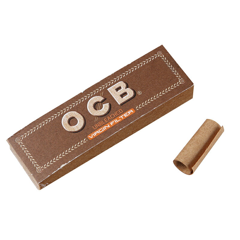 シャグ用・クラッチ【箱買い】【25個入り】<BR>　オーシービー（ＯＣＢ）チップフィルター・ブラウン<BR>　長さ／60mm　幅／18mm　50枚入り　＃78930
