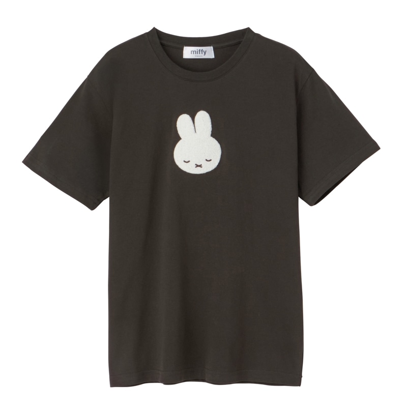 ミッフィー展 70thおばあちゃん Tシャツ 黒 miffy 70th】DOUBLE NAME birthday cake BIG TEE/ミッフィー