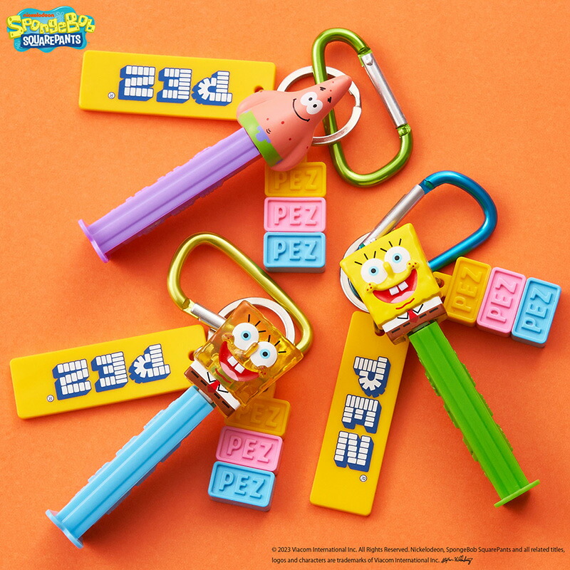 SpongeBob スポンジ・ボブ PEZ ペッツ カラビナキーリング
