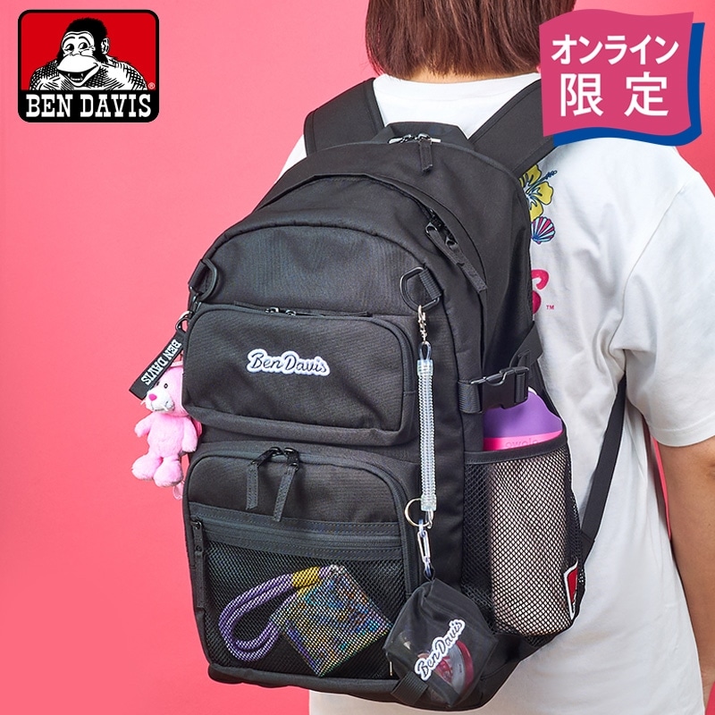 【オンラインバス発着場押さえる】BEN DAVIS ベン デイビス エンブロイダリーデイパック 青碧