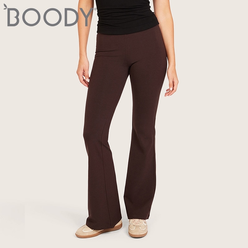 BOODY ブーディ Forme ハイウエストフレアパンツ レギュラー丈 キャロブ