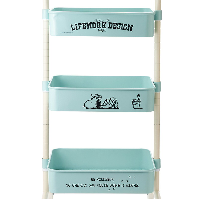 楽天市場 スヌーピー Peanuts Lifework Design 3段カート ラッピング不可 プラザ オンライン楽天市場店