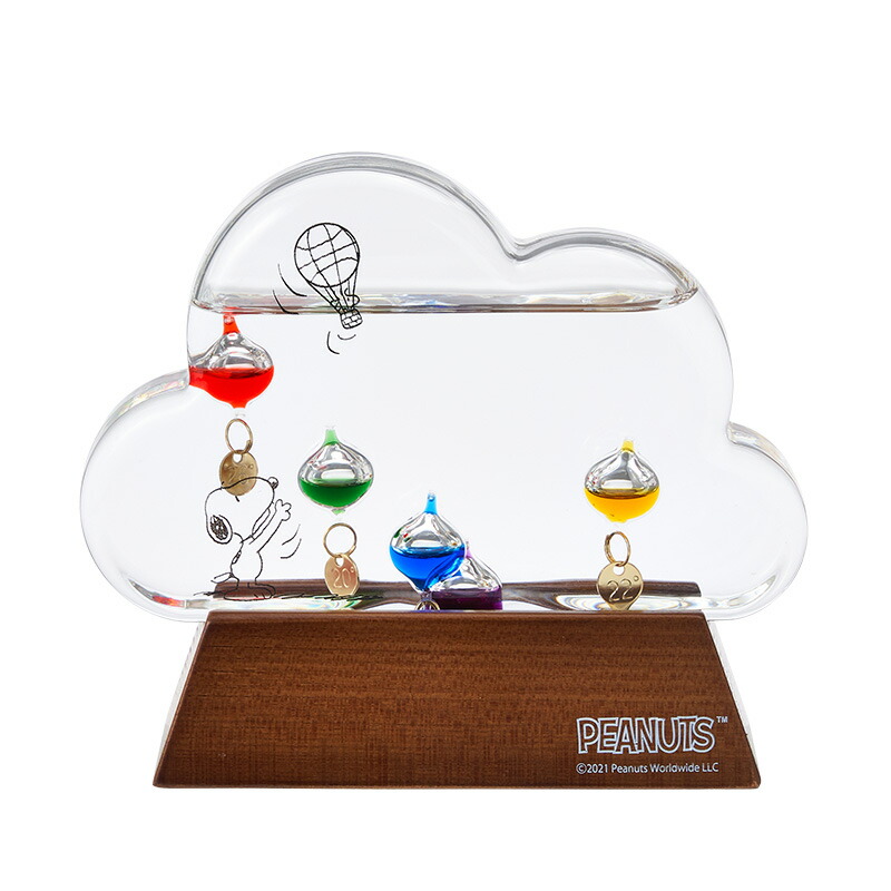 楽天市場 スヌーピー Peanuts ガラスフロート温度計 クラウド プラザ オンライン楽天市場店