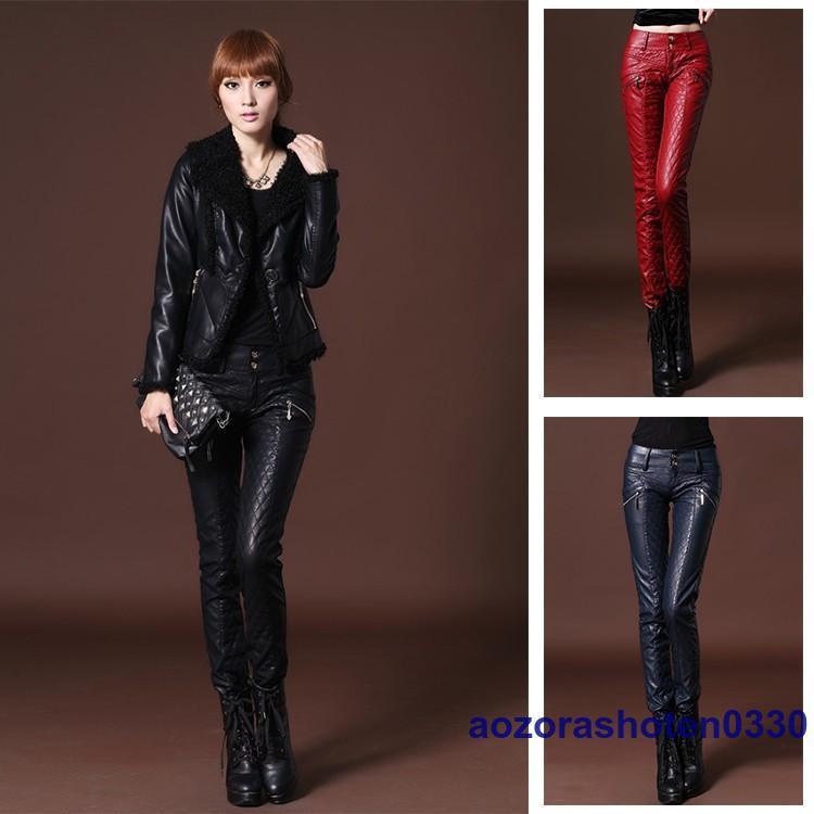 楽天市場】レザーパンツ レディース 牛革 オイル加工 ロング