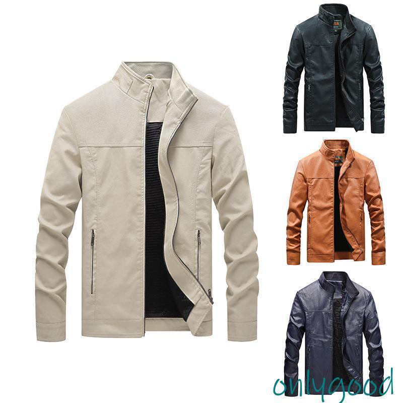 メンズ 革ジャン 上衣 メンズ ライダースジャケット pu なめし革 厚地の外套 上衣 秋冬服 新作