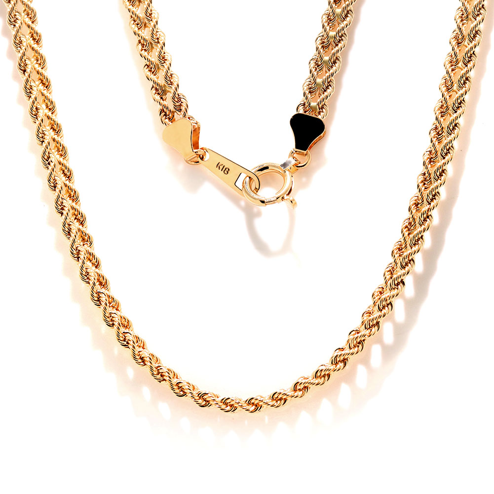 18金 チェーン メンズ クオーレチェーン ネックレス チェーンのみ 18k k18 クオーレ 中空 メンズネックレス 40cm 45cm 50cm ネックレスチェーン 幅4.4mm 男性 かっこいい 普段 使い 大人 ユニセックス プレゼント ギフト 贈り物