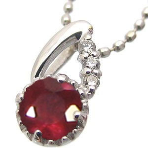 楽天市場】K18ルビーペンダントトップ【Luna】(18k、18金製)(p1707