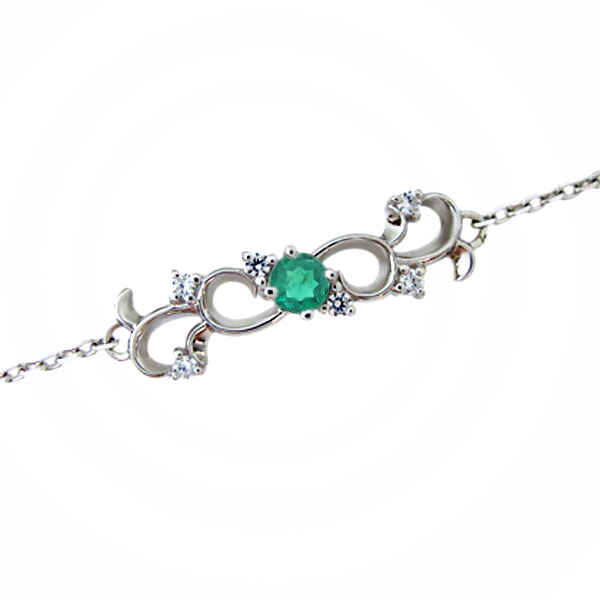 エメラルド・ブレスレット・唐草・ブレス・アラベスク・K10｜PLEJOUR 誕生石ジュエリー専門店 47,760円