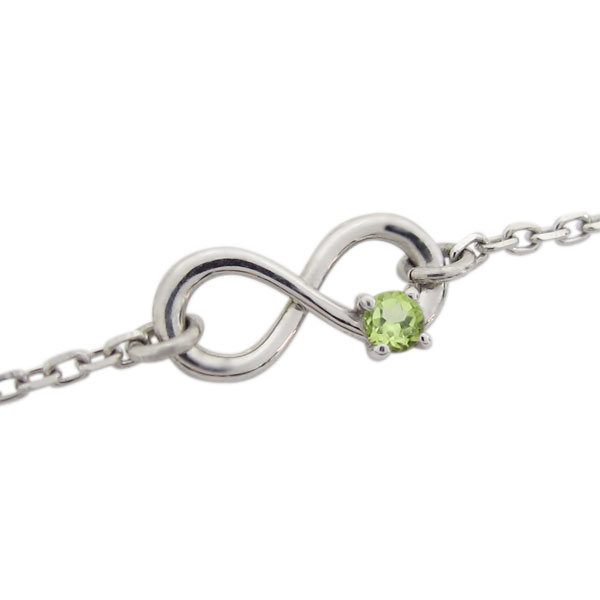 プラチナ ブレスレット ペリドット Infinity ブレスレット|PLEJOUR 誕生石ジュエリー専門店