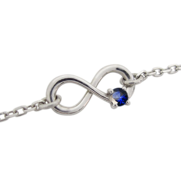 プラチナ ブレスレット サファイア Infinity ブレスレット
