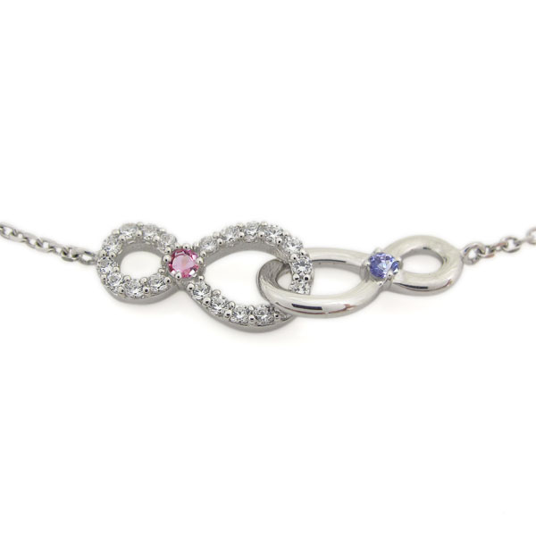 プラチナ ダブルインフィニティブレスレット Infinity アンクレット