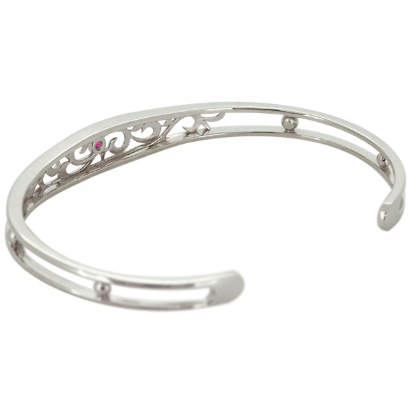 新作多数 バングル ゴールド メンズ 18k 透かし ブレスレット ルビー トライバル 男性 Fucoa Cl