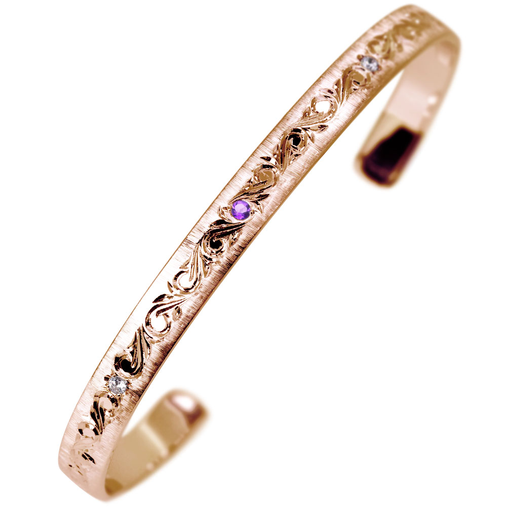 新品‼︎ 18K × 天然アメジスト × シルバー925 バングル ブレスレット mpb-0083-a-2-pg-k1r2.jpg