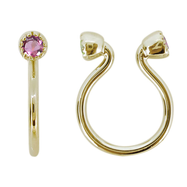 感謝価格 イヤリング 18k フープピアス イヤリング Earring イヤーカフ ピンクトルマリン シンプル ノンホールピアス おしゃれ Asociacionfileteadores Com