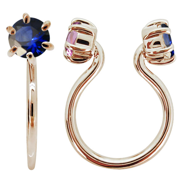 内祝い 楽天市場 イヤリング おしゃれ イヤーカフ シンプル レディース K10 ノンホールピアス サファイア 片耳 リバーシブル 母の日 Plejour プレジュール 送料込 Www Olicitante Com Br