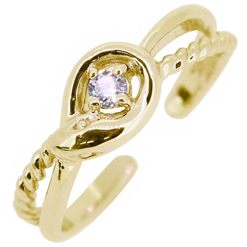 イヤーカフ レディース 18金 18k イヤリング ダイヤモンド 誕生石 4月 蛇 へび イヤカフ 片耳｜PLEJOUR 誕生石ジュエリー専門店