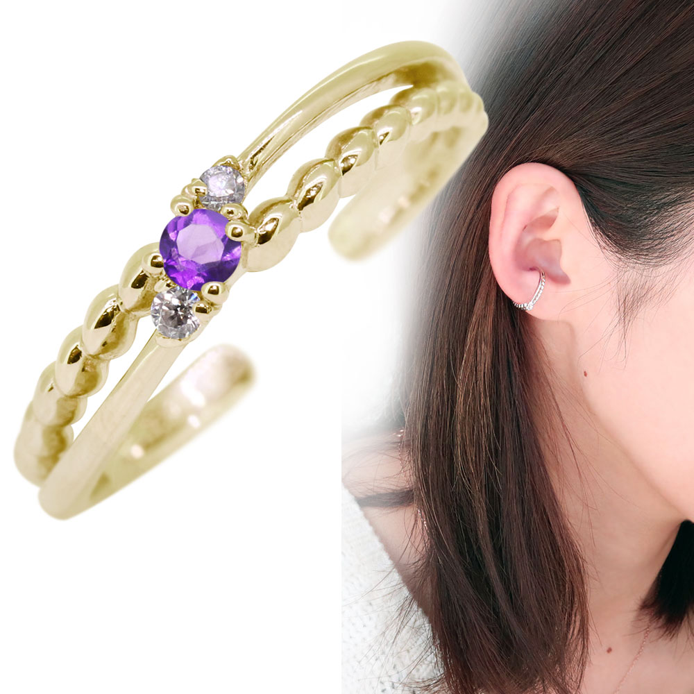 楽天市場】イヤーカフ 18k 18金 レディース イヤカフ シンプル 片耳用