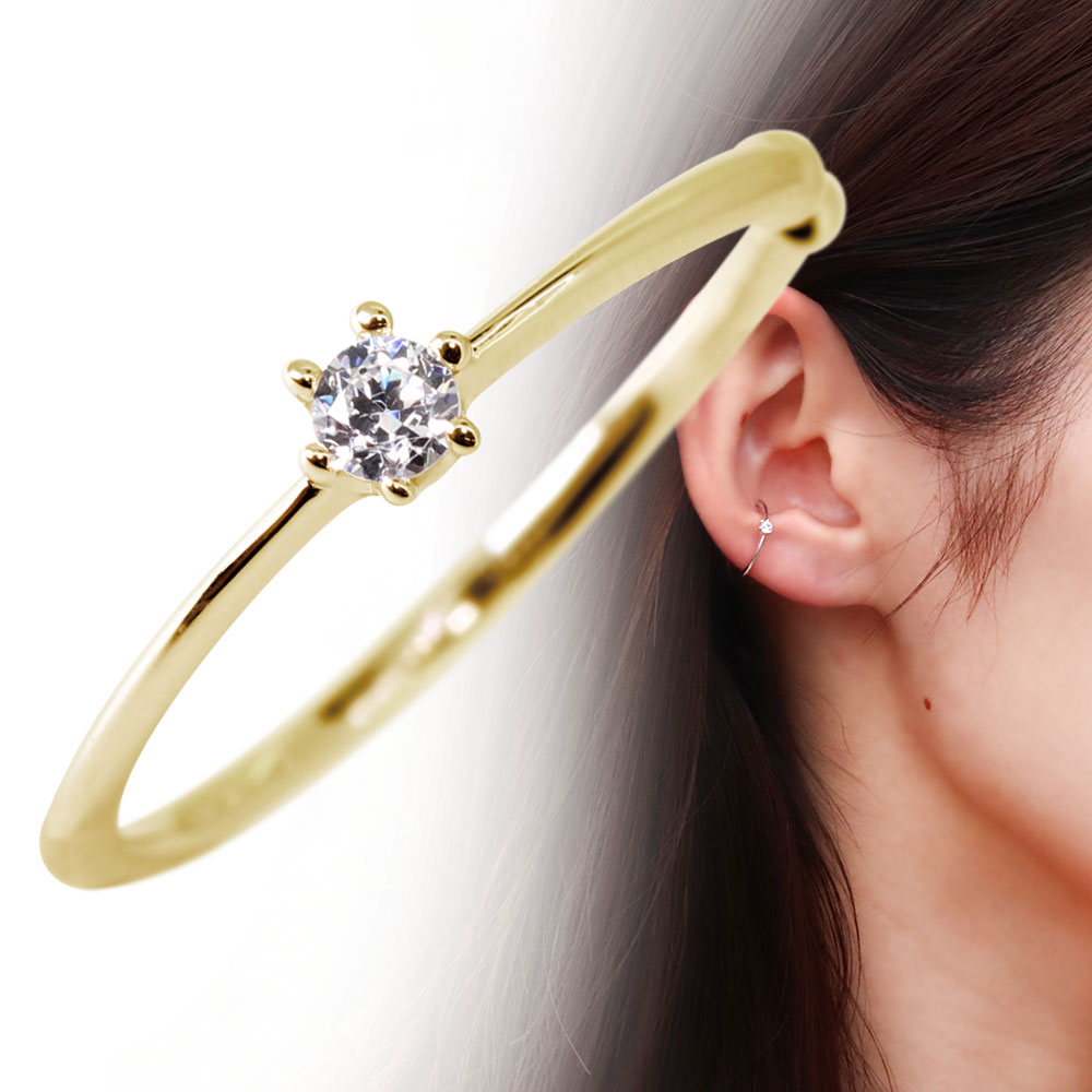今ならほぼ即納！ イヤーカフ 18k ゴールド ピンクゴールド イヤカフ 