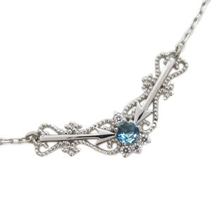 ブルートパーズ エンジェル ネックレス 天使 矢印 K10 アローネックレス|PLEJOUR 誕生石ジュエリー専門店