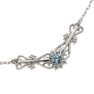 エンジェル ネックレス アクアマリンサンタマリア アロー 弓矢 18金 キューピッド ネックレス 114,750円
