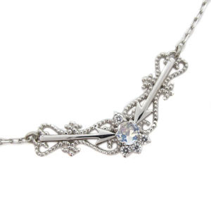 プラチナ ロイヤルブルームーンストーン ネックレス アロー 弓矢 天使の矢 ネックレス 106,370円