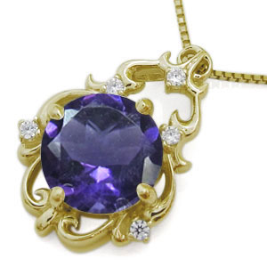アメジストネックレス 唐草モチーフ ペンダント レディース プラチナ クリスマス ポイント消化 10金 アメジスト ネックレス アラベスク 唐草 レディース