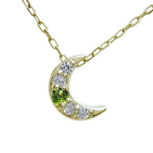 ペリドット ネックレス 18金 三日月 ネックレス｜PLEJOUR 誕生石ジュエリー専門店