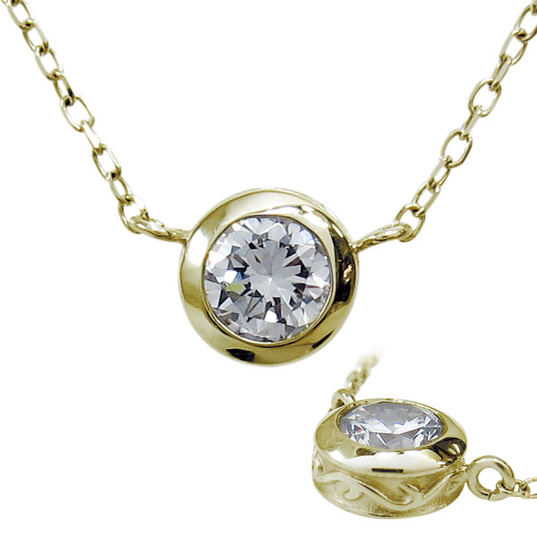 ダイヤモンド 唐草 ネックレス アラベスク ペンダント K10｜PLEJOUR 誕生石ジュエリー専門店