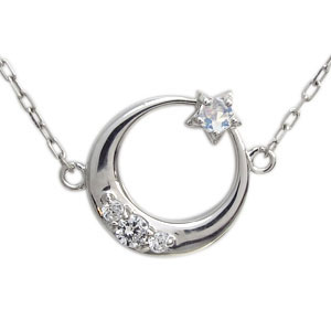 お歳暮 プラチナ ロイヤルブルームーンストーン ネックレス 月モチーフ ネックレス 超人気 Spectreaircraft Com