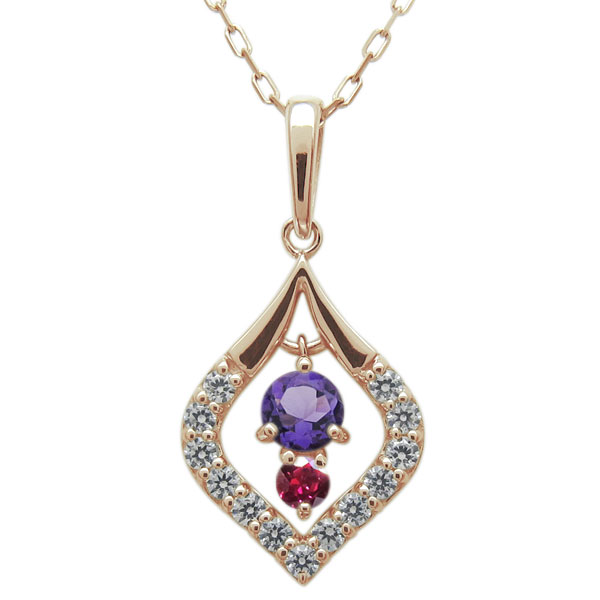 シンプルネックレス 誕生石 18金 ネックレス スクウェア ペンダント｜PLEJOUR 誕生石ジュエリー専門店