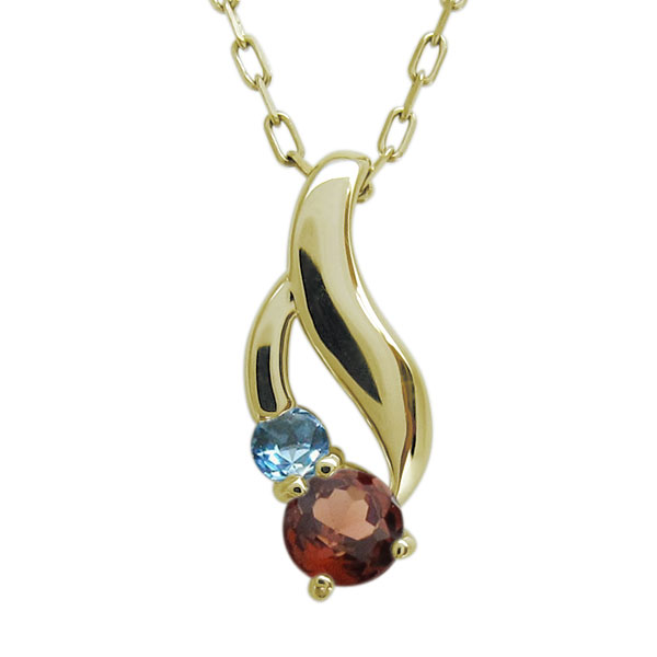 ガーネット ネックレス 18金 シンプル ペンダント 上品|PLEJOUR 誕生石ジュエリー専門店