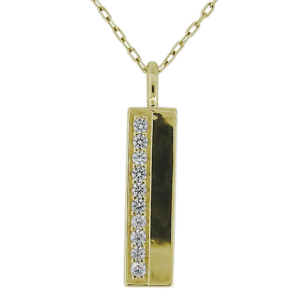 ネックレス メンズ ダイヤモンド プレート シンプル 10金 オシャレ メンズペンダント 父の日 2026
