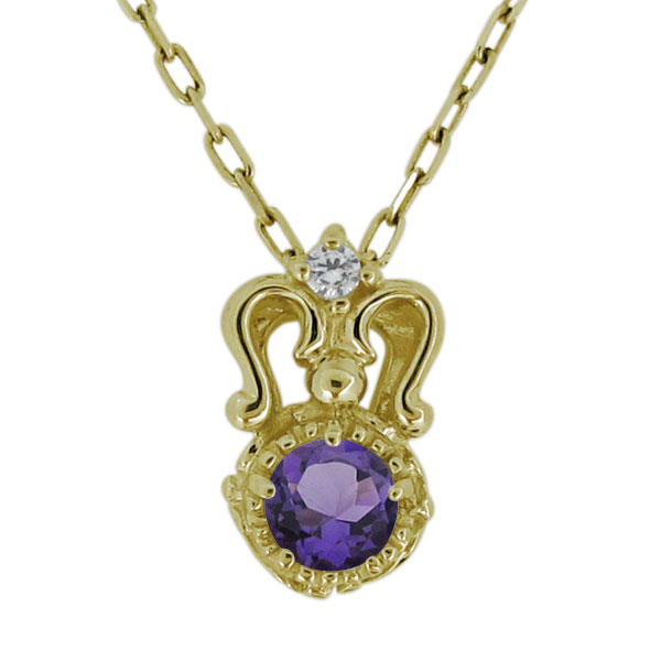 レディース ネックレス 18金 ゴールド ピンク 誕生石 3ミリ ペンダント アンティーク 18k プレゼント 母の日｜PLEJOUR 誕生石ジュエリー専門店