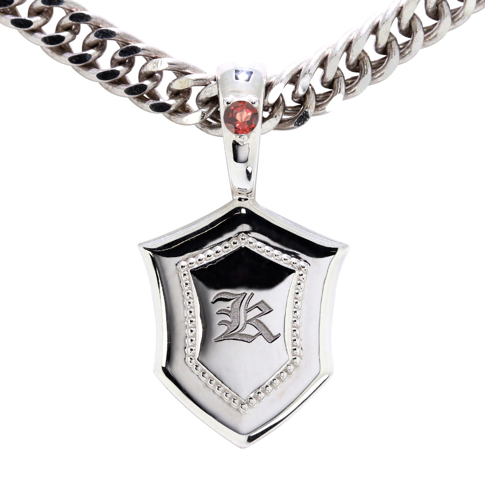 楽天市場】誕生石 ネックレス トップ イニシャル メンズ 10金