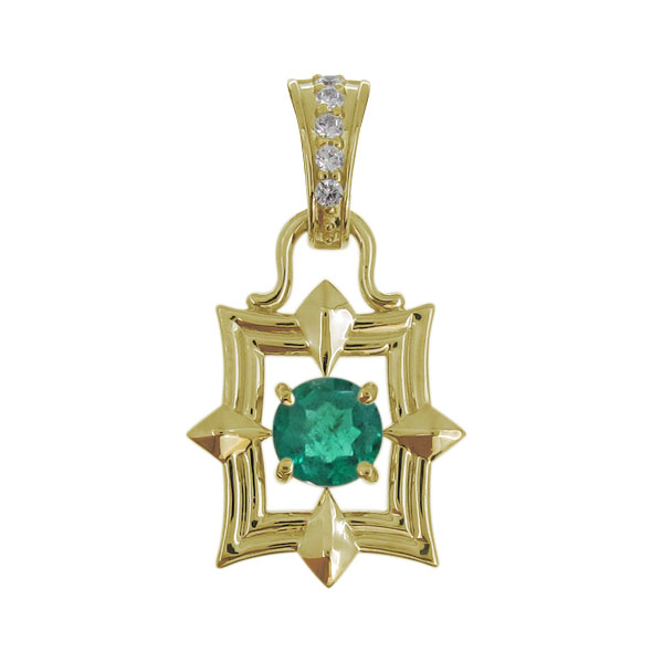 18金天然エメラルド 楽天市場】ペンダントトップ 18金 喜平用 メンズ 天然石 エメラルド 父