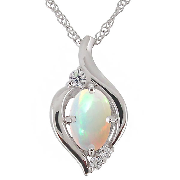 楽天市場】ネックレス レディース シンプル 大粒 一粒 オパール