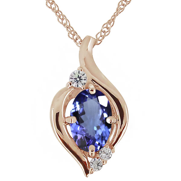 18k ネックレス レディース タンザナイト 大粒 一粒 ペンダント 誕生石 18金 天然石|PLEJOUR 誕生石ジュエリー専門店