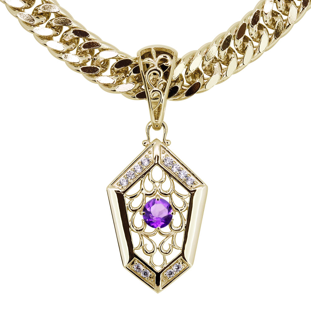 18金 ネックレス メンズ ゴールド 誕生石 天然石 ペンダント 唐草 喜平 18k キヘイ 父の日 2026