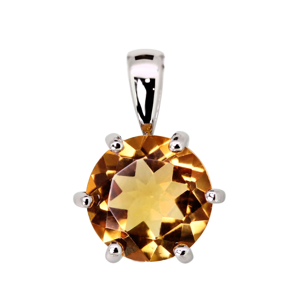 楽天市場】シトリン ペンダントトップ プラチナ 大粒 シンプル