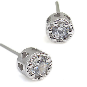 ピアス・ダイヤモンド・一粒・K18・ハート・ピアス|PLEJOUR 誕生石ジュエリー専門店