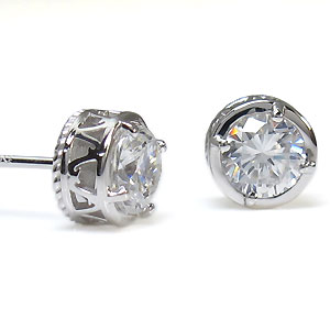 プラチナ・ダイヤモンド・ピアス・唐草・ハート・ピアス 221,900円
